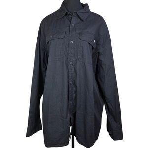 Dickies Men's Black Button Up Shirt Size L